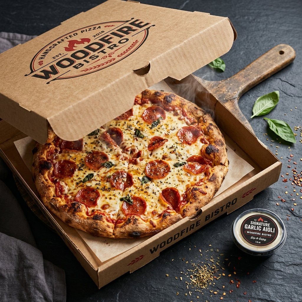 Pizza Delivery Box Mockup